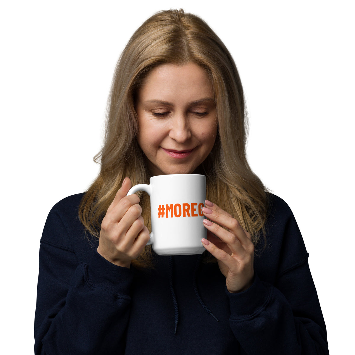 MoreGood White glossy mug