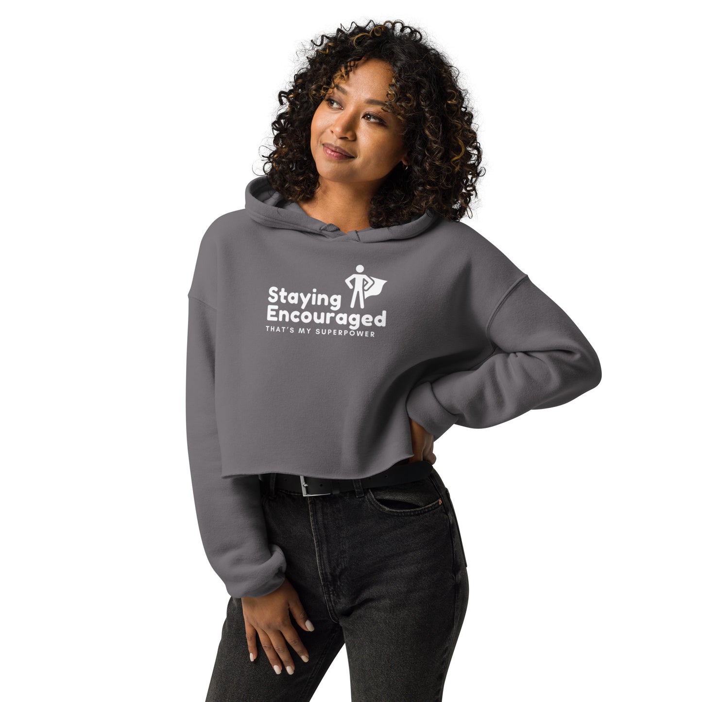 Staying Encouraged Crop Hoodie